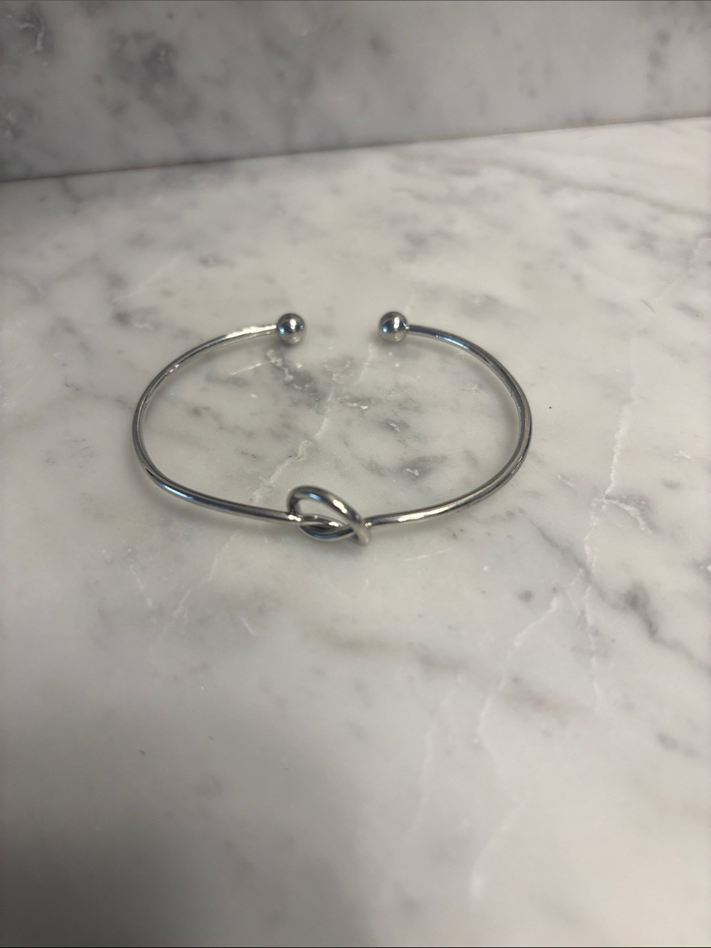 Silver Knot Open Cuff Bracelet - Women's Jewelry